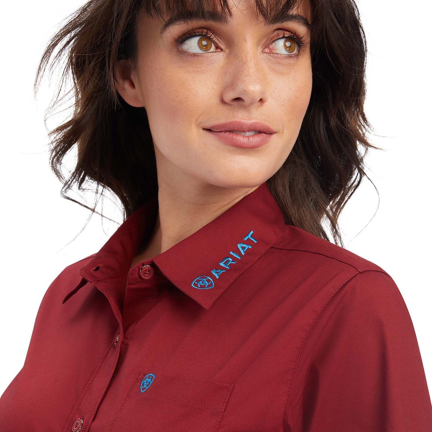 Camisa Ariat para mujer Team Kirby de rendimiento western elástica y resistente a las arrugas