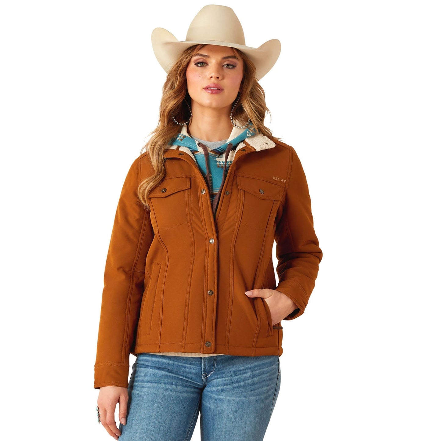 Chaqueta Softshell Ariat Berber Back para mujer – Capa abrigadora estilo camionero con forro de sherpa