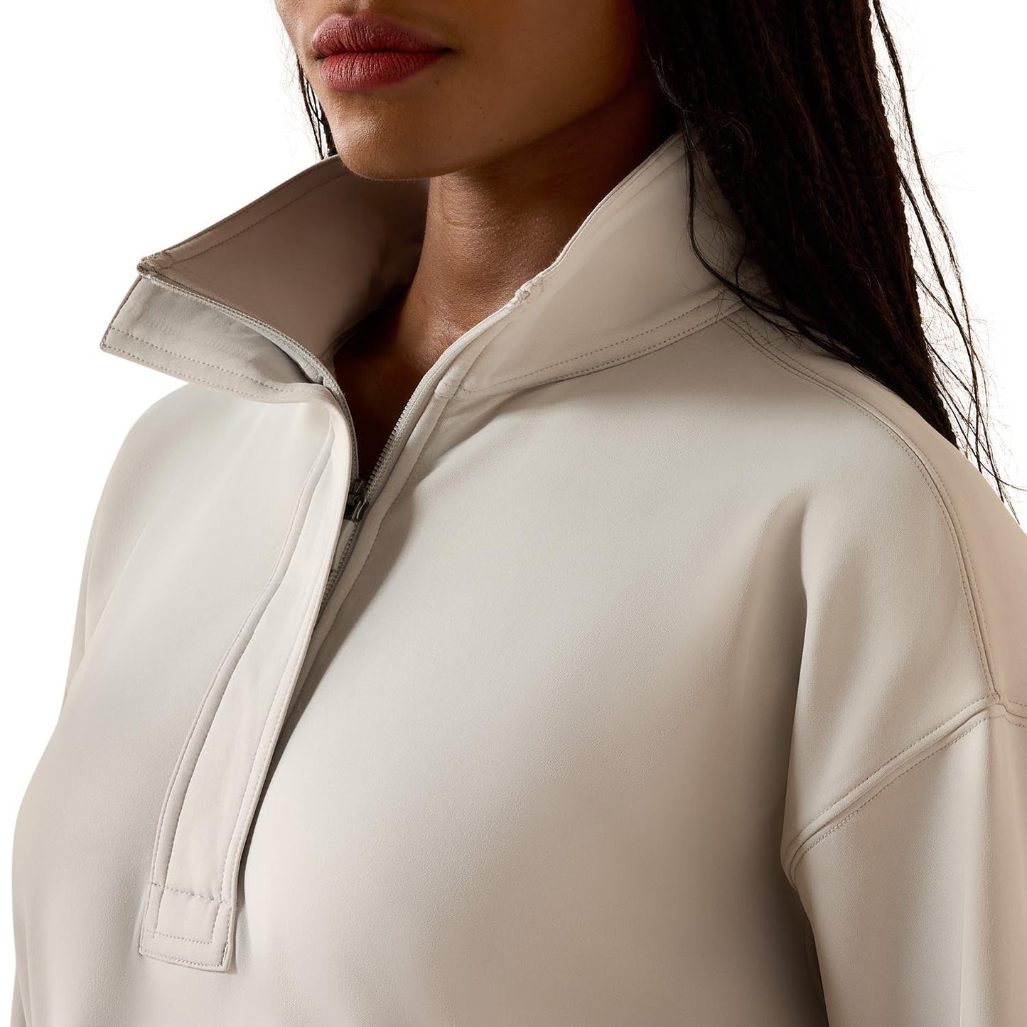 Sudadera de felpa con media cremallera y logo Breeze para mujer Ariat