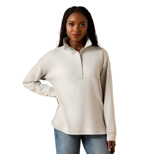 Sudadera de felpa con media cremallera y logo Breeze para mujer Ariat