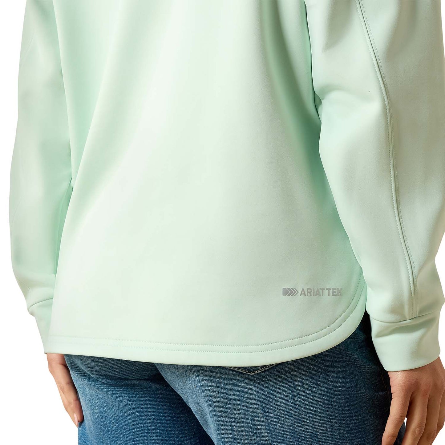 Sudadera de felpa con media cremallera y logo Breeze para mujer Ariat