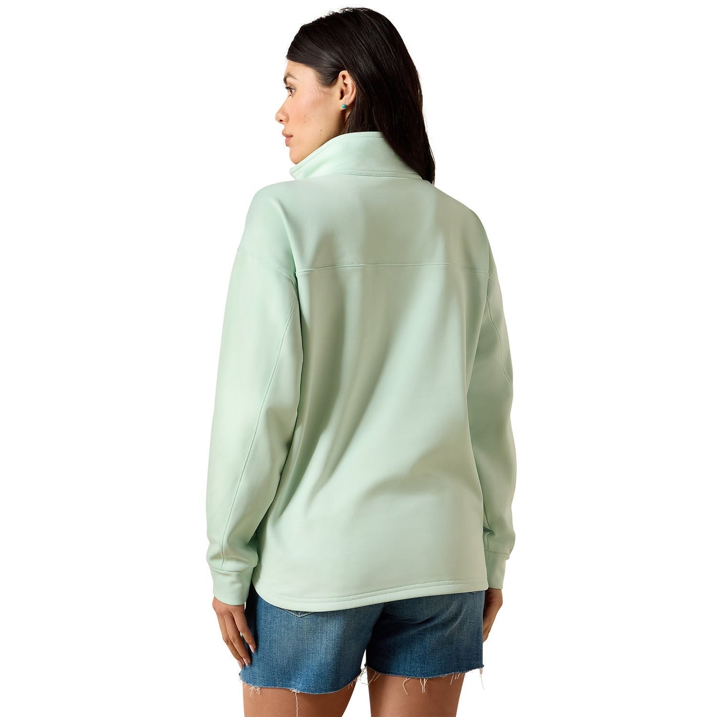 Sudadera de felpa con media cremallera y logo Breeze para mujer Ariat