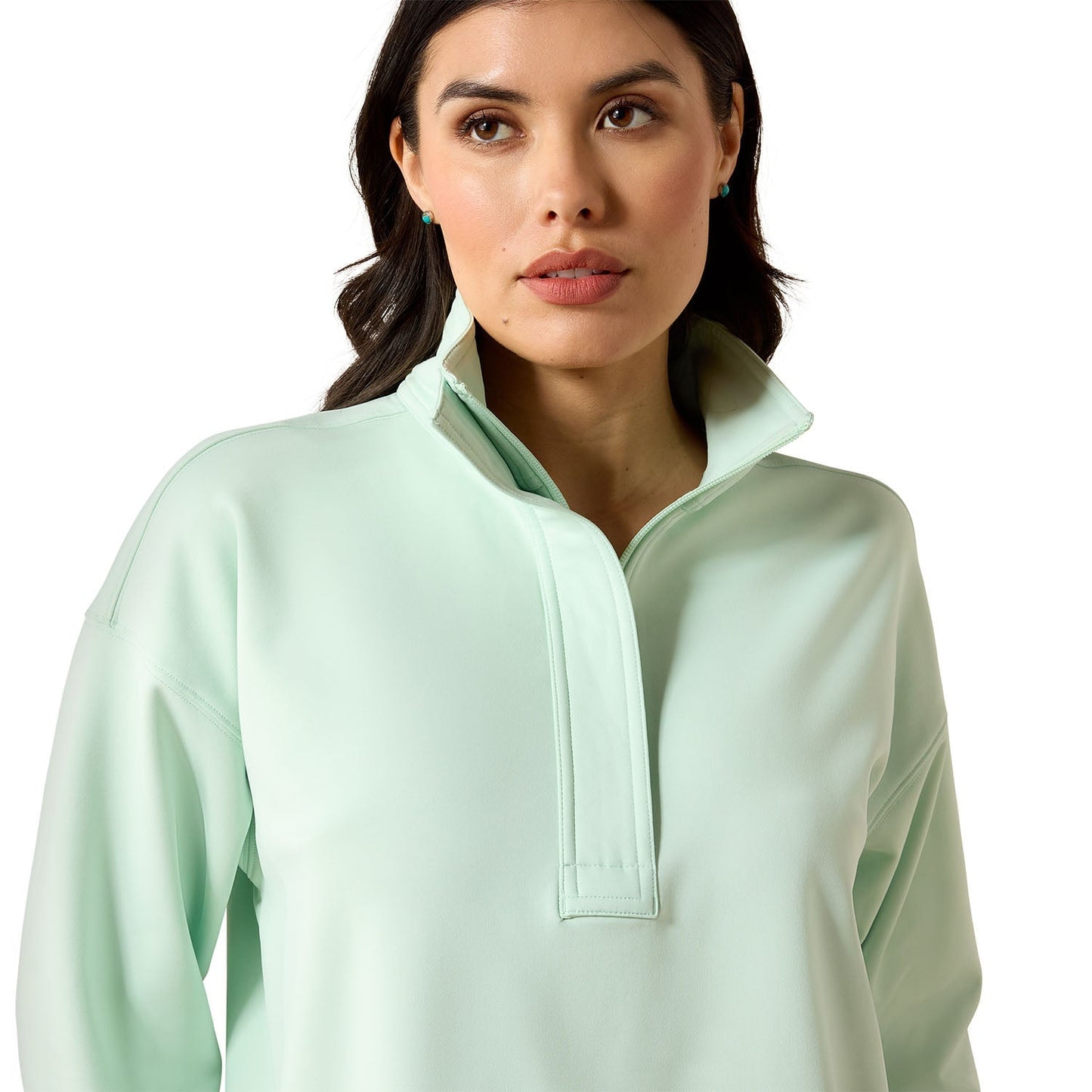 Sudadera de felpa con media cremallera y logo Breeze para mujer Ariat