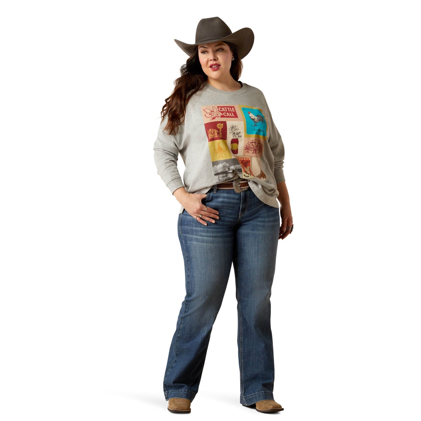 Camisa de manga larga holgada Cattle Call de Ariat para mujer