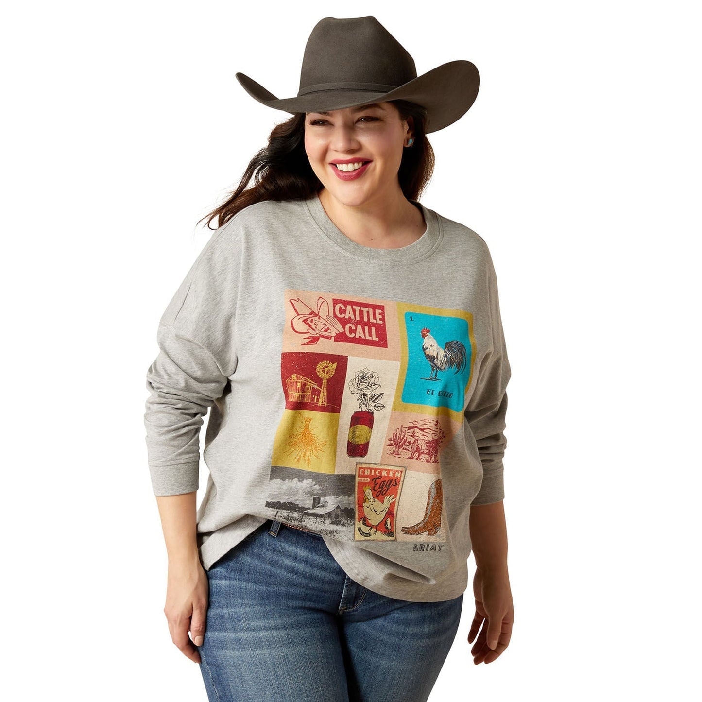 Camisa de manga larga holgada Cattle Call de Ariat para mujer