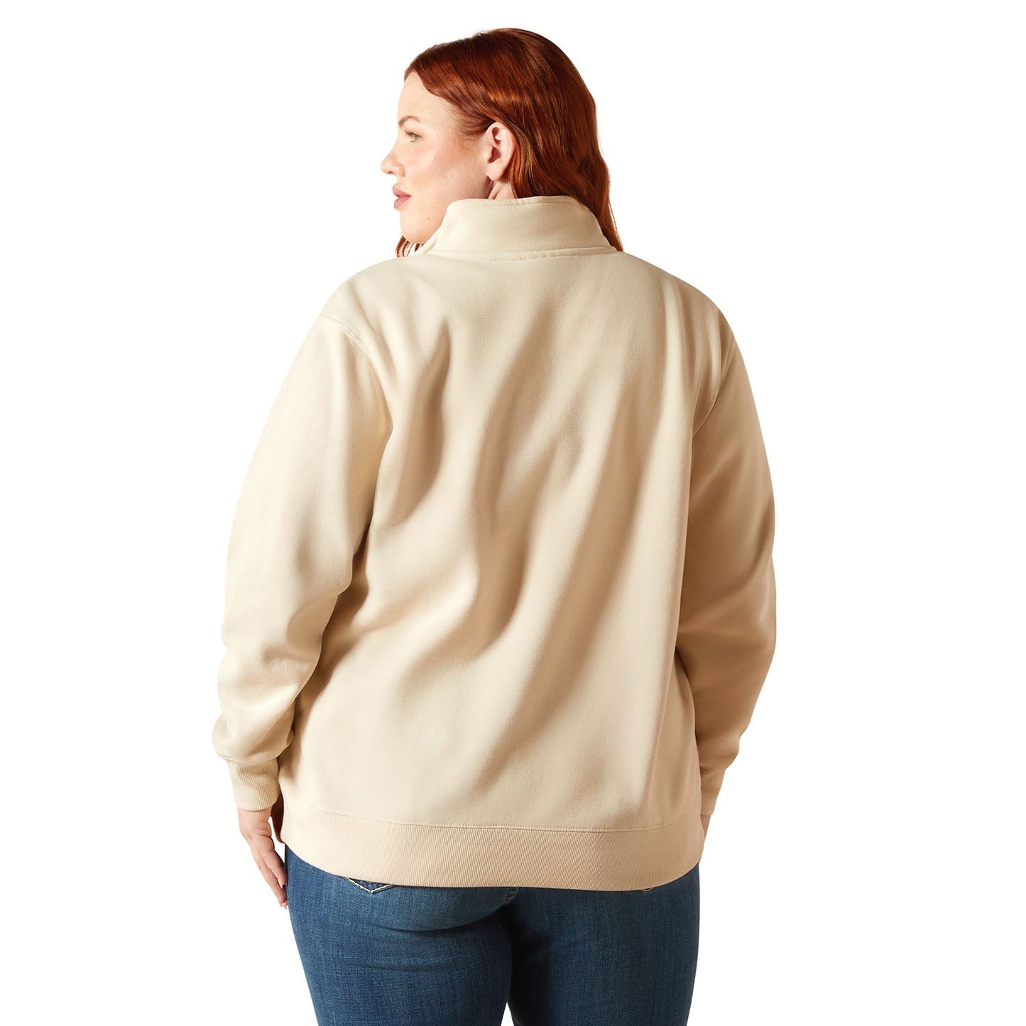 Sudadera con media cremallera "Denim & Supply" de Ariat para mujer – Forro polar de peso medio, estilo casual