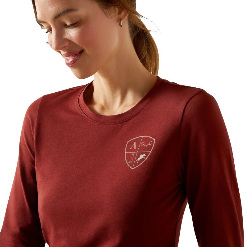 Camiseta de manga larga Ariat EQ Icons para mujer – Prenda cómoda, suave y elegante para el establo