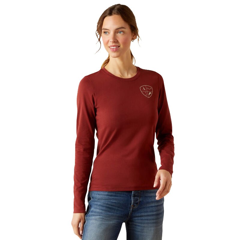 Camiseta de manga larga Ariat EQ Icons para mujer – Prenda cómoda, suave y elegante para el establo