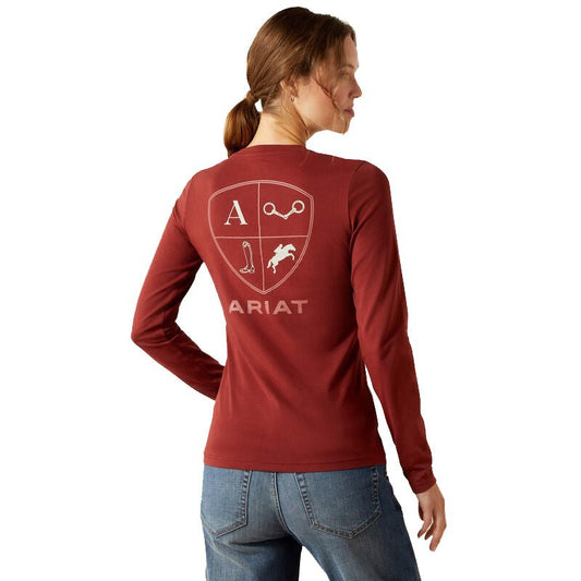 Camiseta de manga larga Ariat EQ Icons para mujer – Prenda cómoda, suave y elegante para el establo