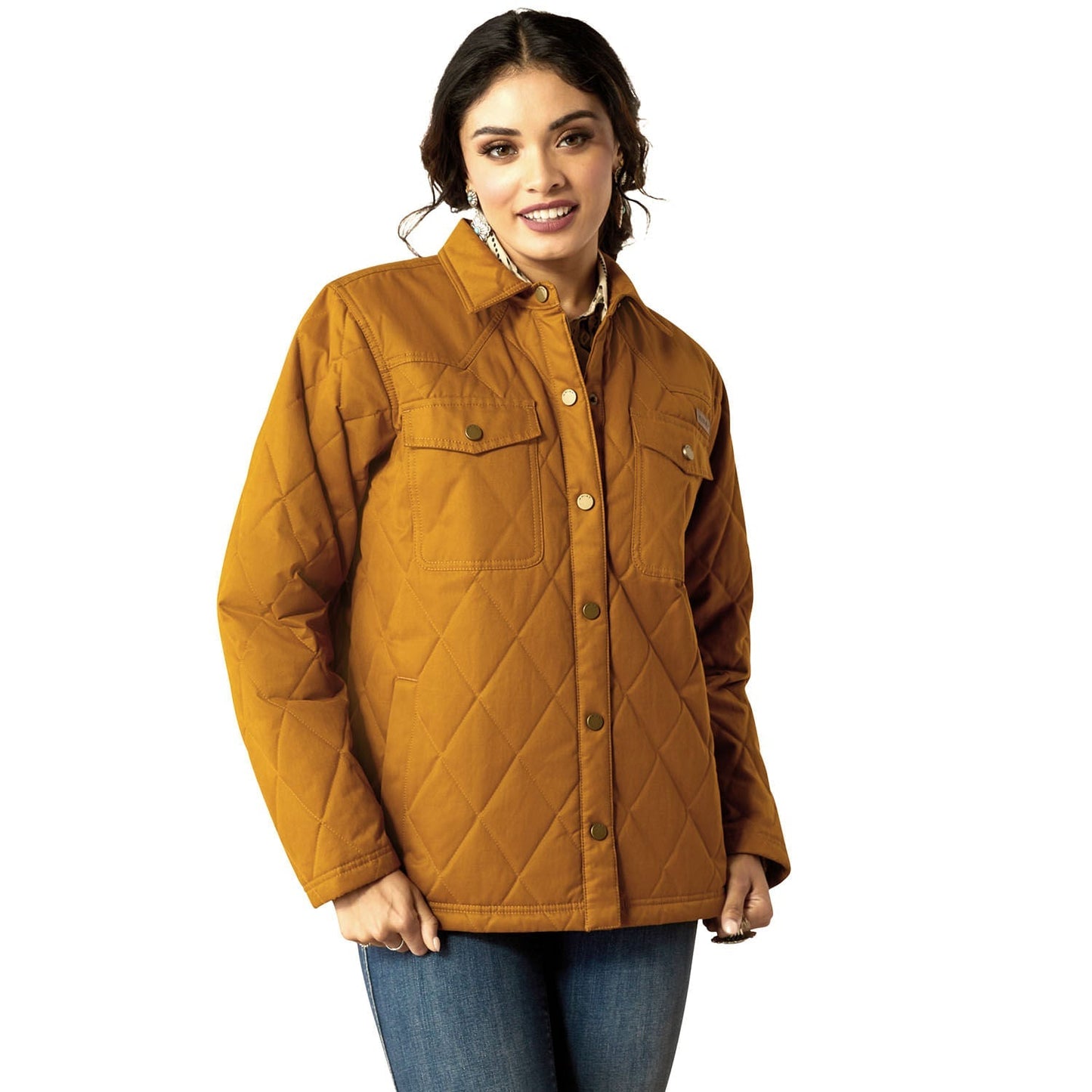 Chaqueta guateada estilo campero Grizzly para mujer Ariat