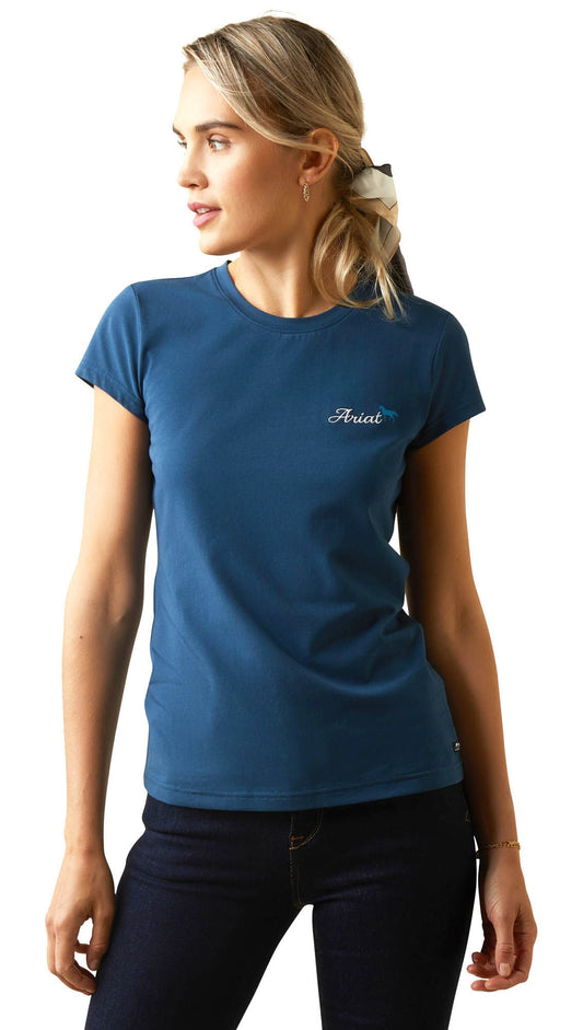 Camiseta Ariat con logo para mujer, Deep Petroleum
