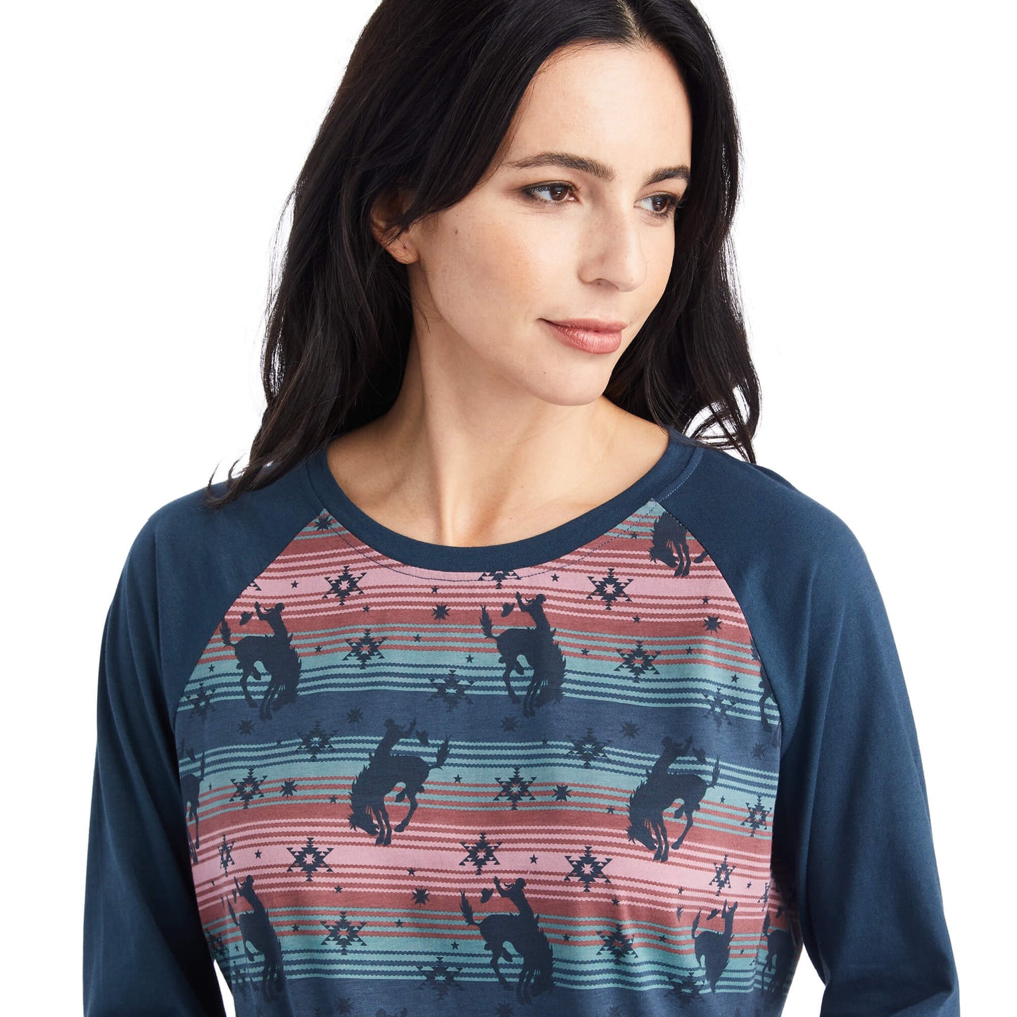 Conjunto de pijama de mujer Ariat, Serape Bucking
