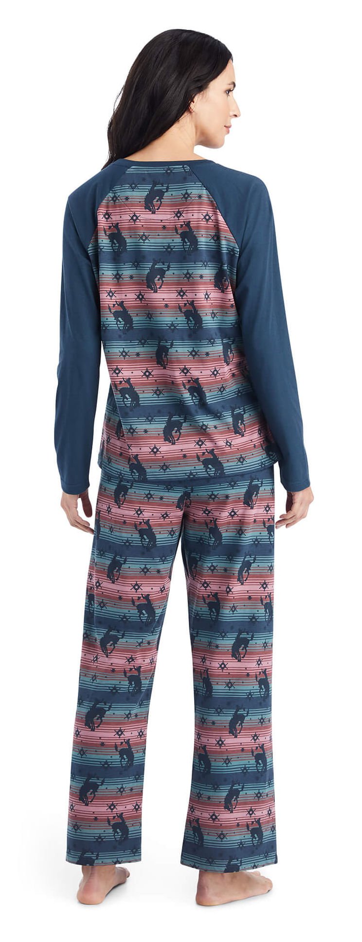 Conjunto de pijama de mujer Ariat, Serape Bucking