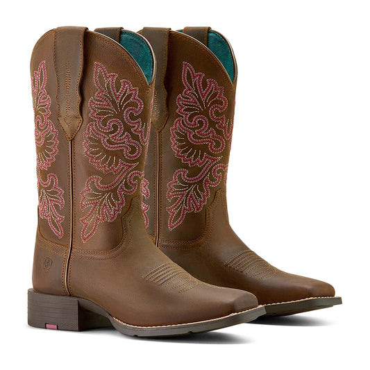 Botas Ariat Round Up Wide Square Toe StretchFit para mujer
