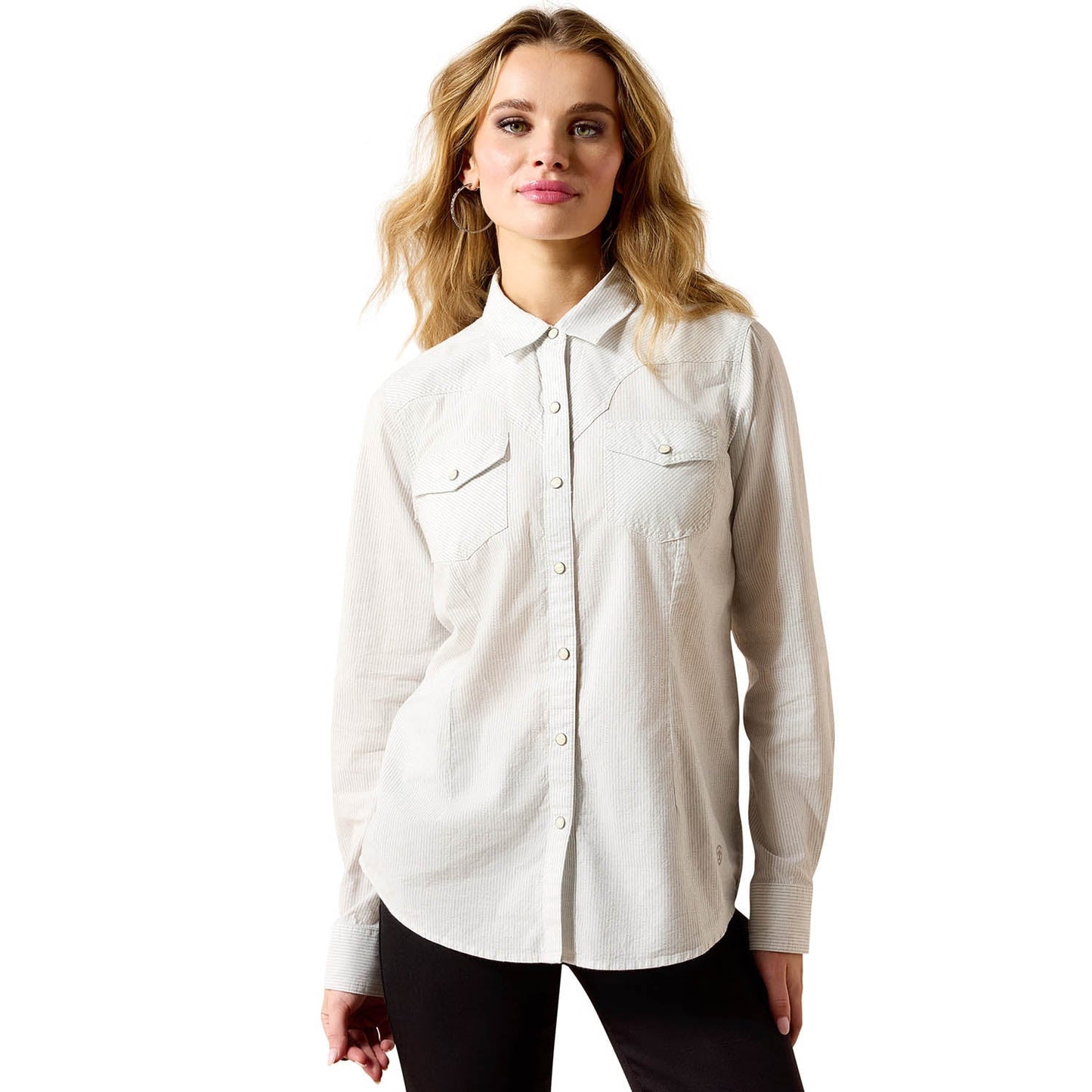 Camisa vaquera de manga larga Ariat Stella Western con botones a presión para mujer