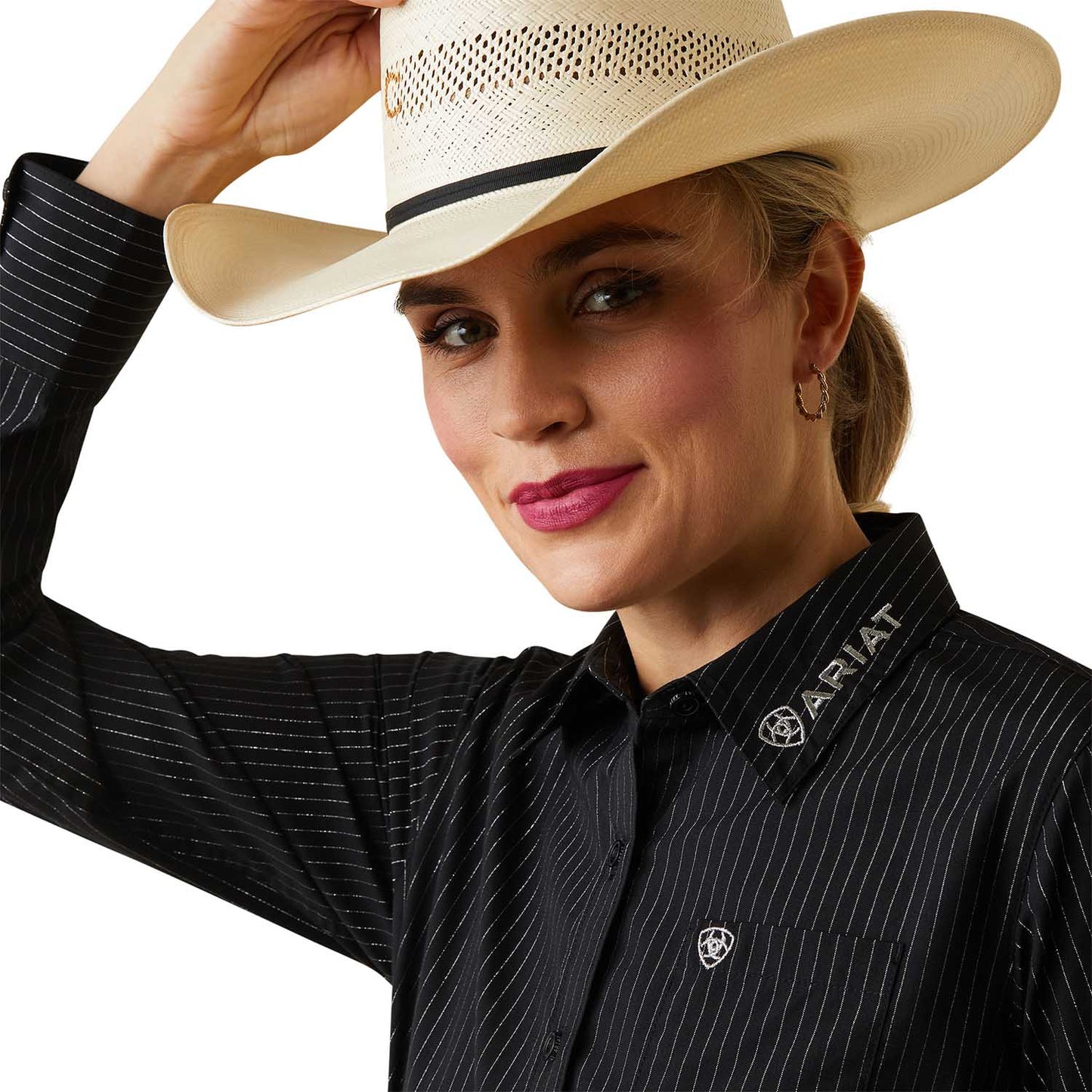 Camisa Ariat para mujer Team Kirby de rendimiento western elástica y resistente a las arrugas