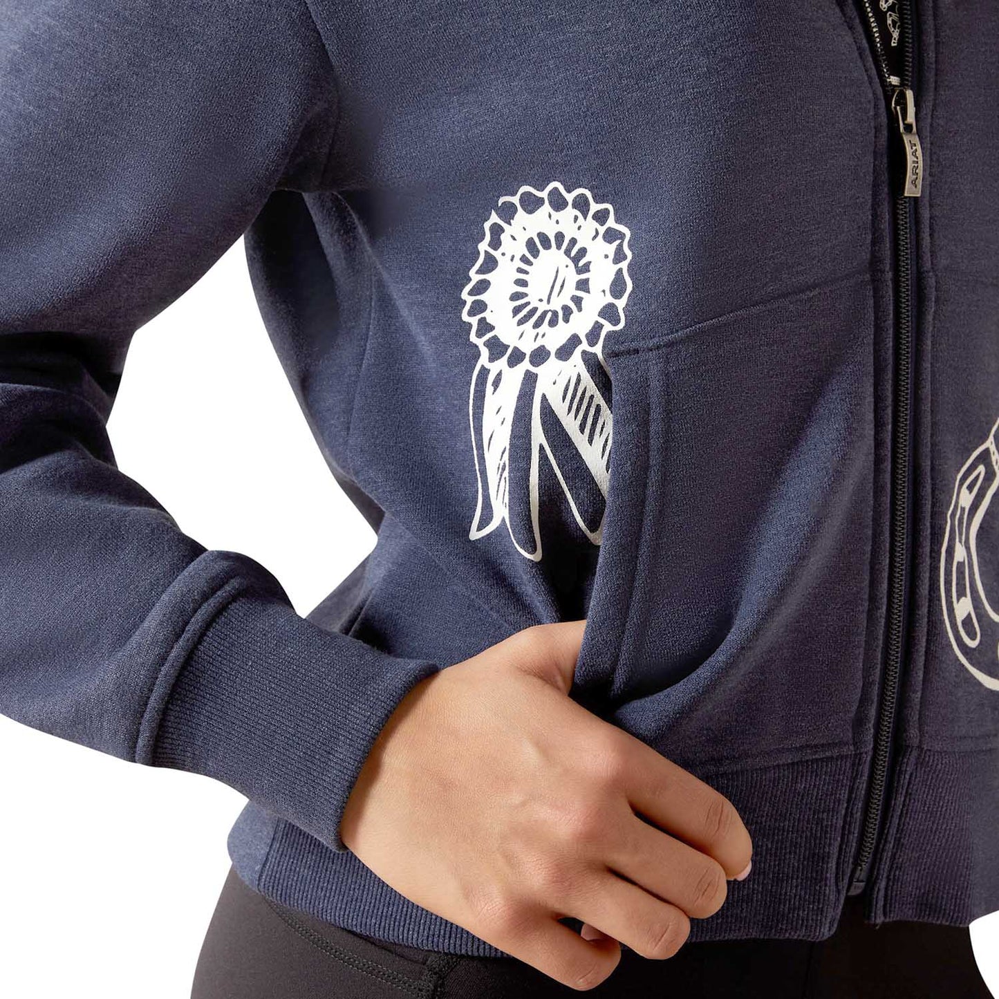 Sudadera Ariat Spiffy con cremallera completa para jóvenes de equitación