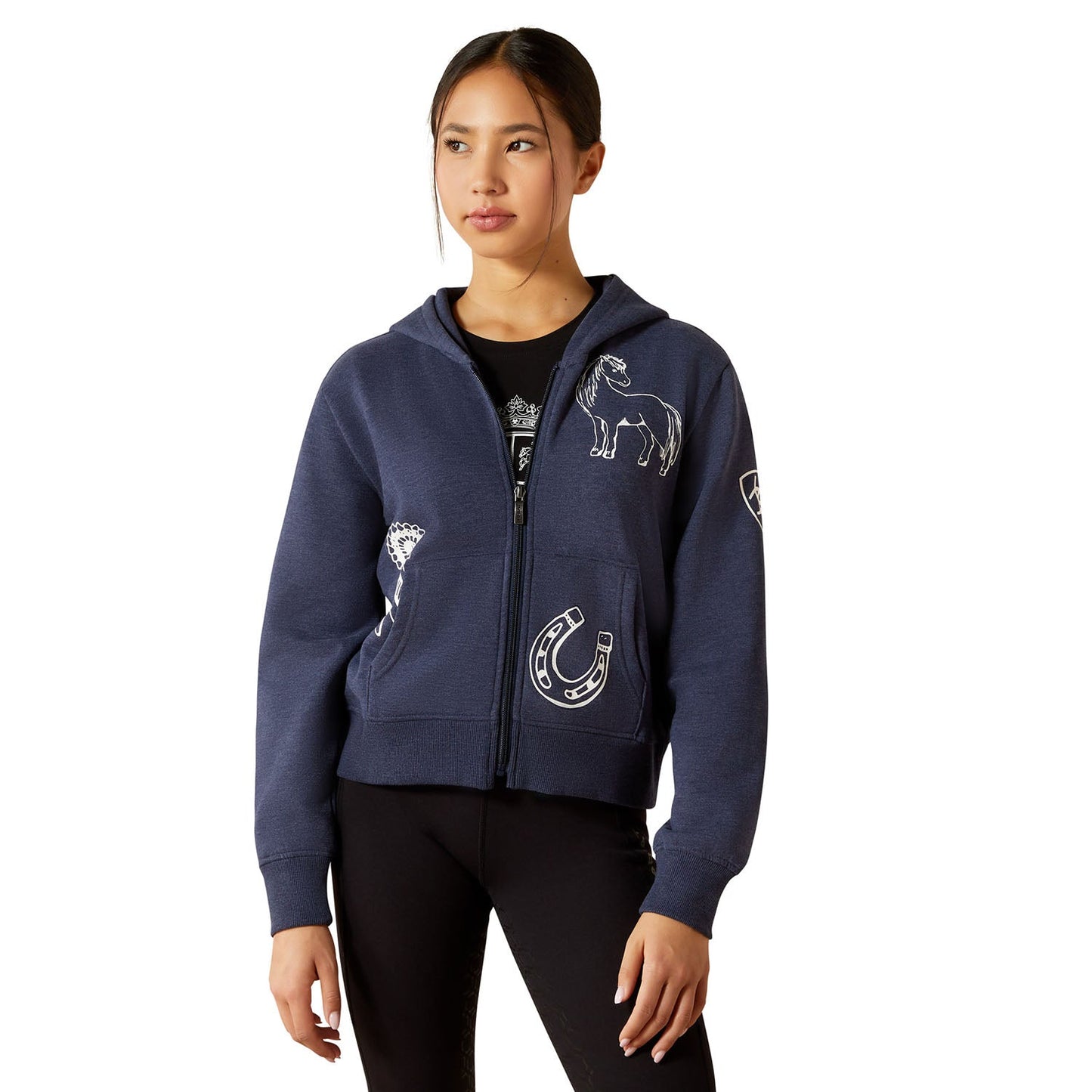 Sudadera Ariat Spiffy con cremallera completa para jóvenes de equitación