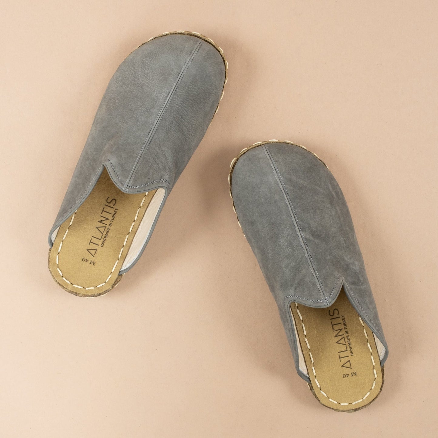 Men's Gray Barefoot Slippers
