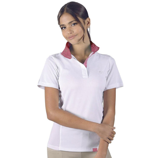 Camisa de concurso de manga corta estilo ecuestre Aubrion para mujer
