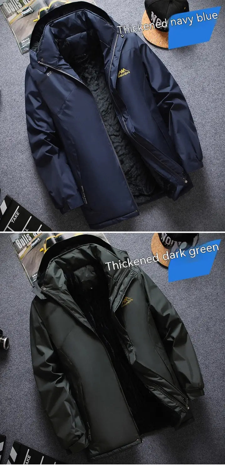Autumn and Winter Zipper Casual Jacket| Waterproof Fleece-Lined | Autumn & Winter - # BOAA13210016 & GIAA23210011
