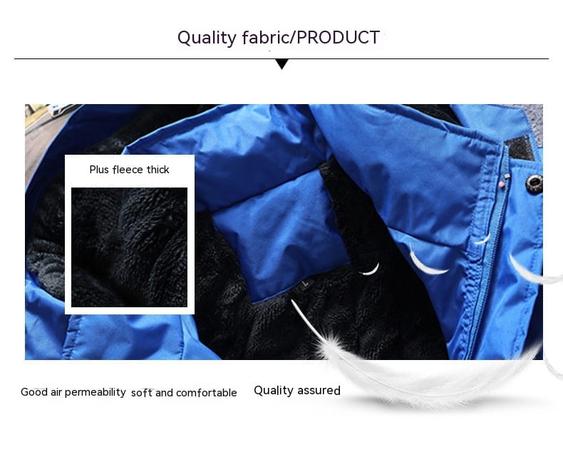 Autumn and Winter Zipper Casual Jacket| Waterproof Fleece-Lined | Autumn & Winter - # BOAA13210016 & GIAA23210011