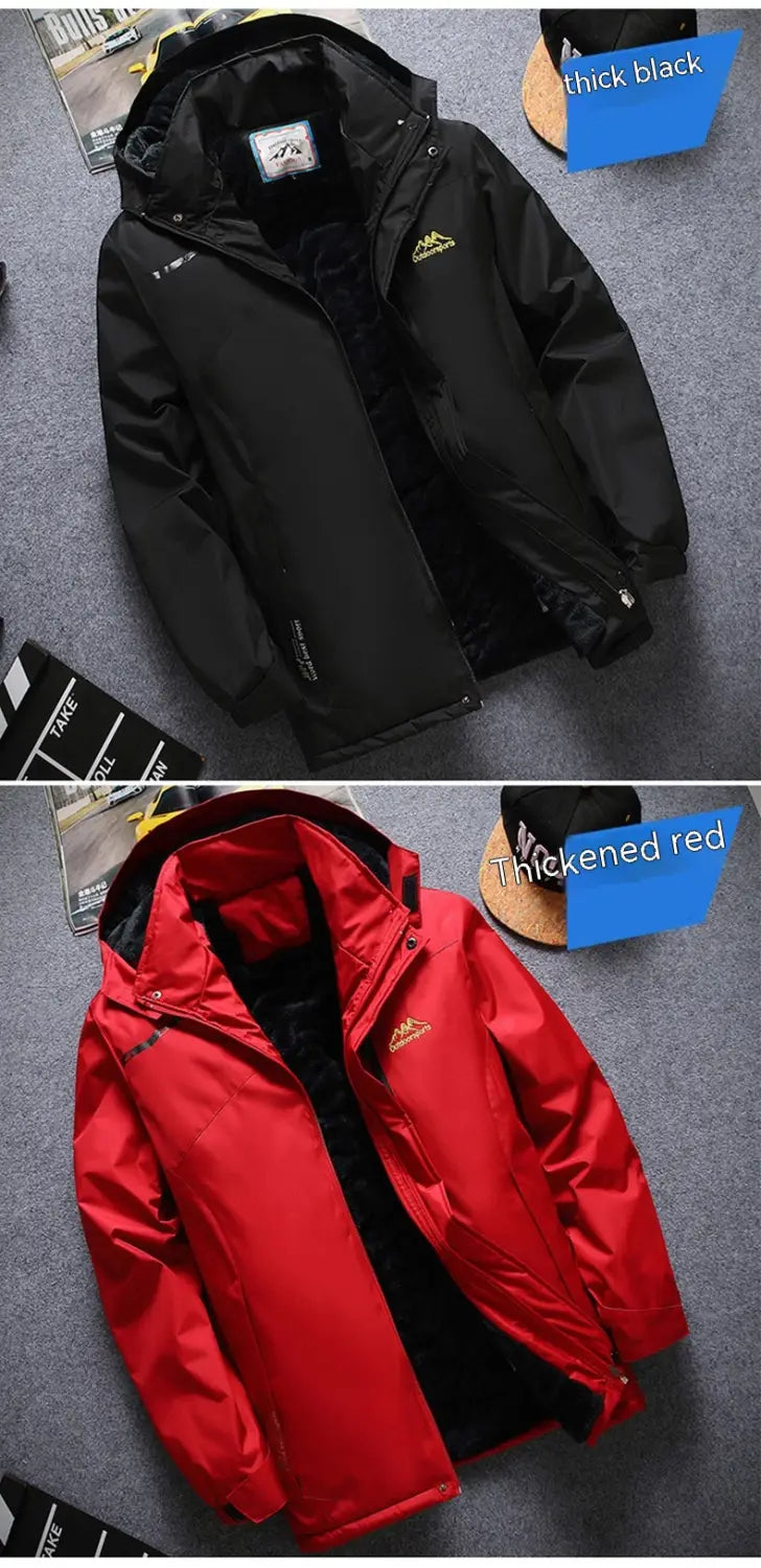Autumn and Winter Zipper Casual Jacket| Waterproof Fleece-Lined | Autumn & Winter - # BOAA13210016 & GIAA23210011