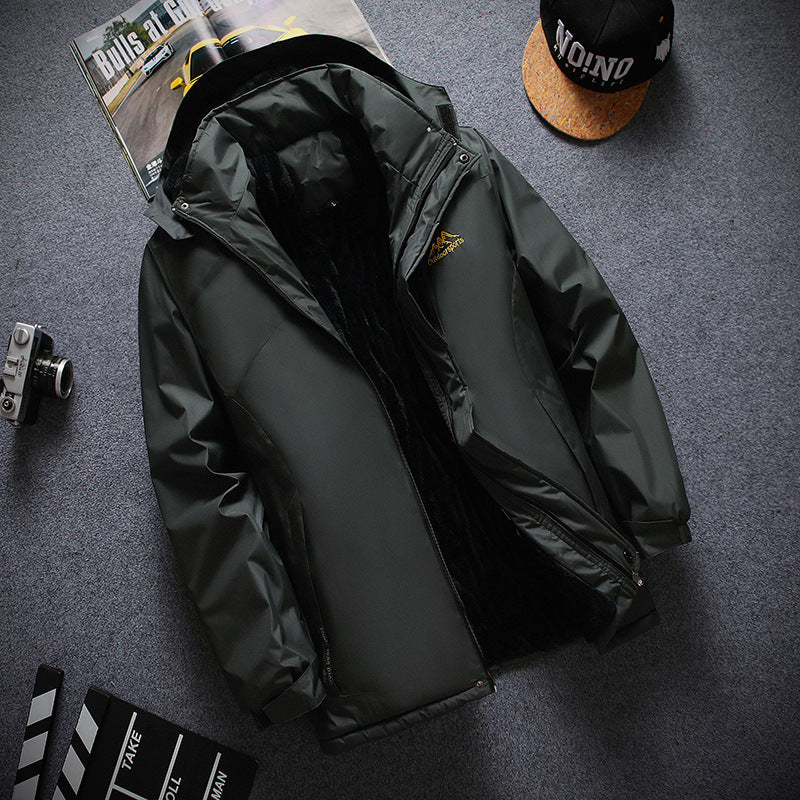 Autumn and Winter Zipper Casual Jacket| Waterproof Fleece-Lined | Autumn & Winter - # BOAA13210016 & GIAA23210011