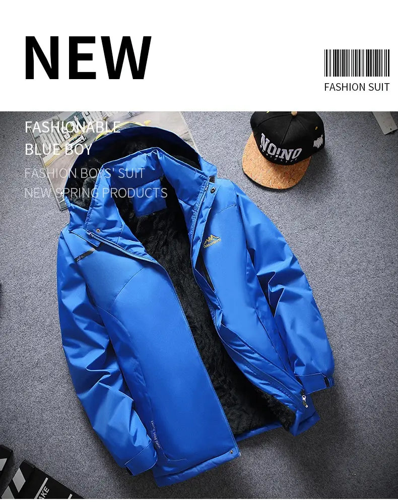 Autumn and Winter Zipper Casual Jacket| Waterproof Fleece-Lined | Autumn & Winter - # BOAA13210016 & GIAA23210011