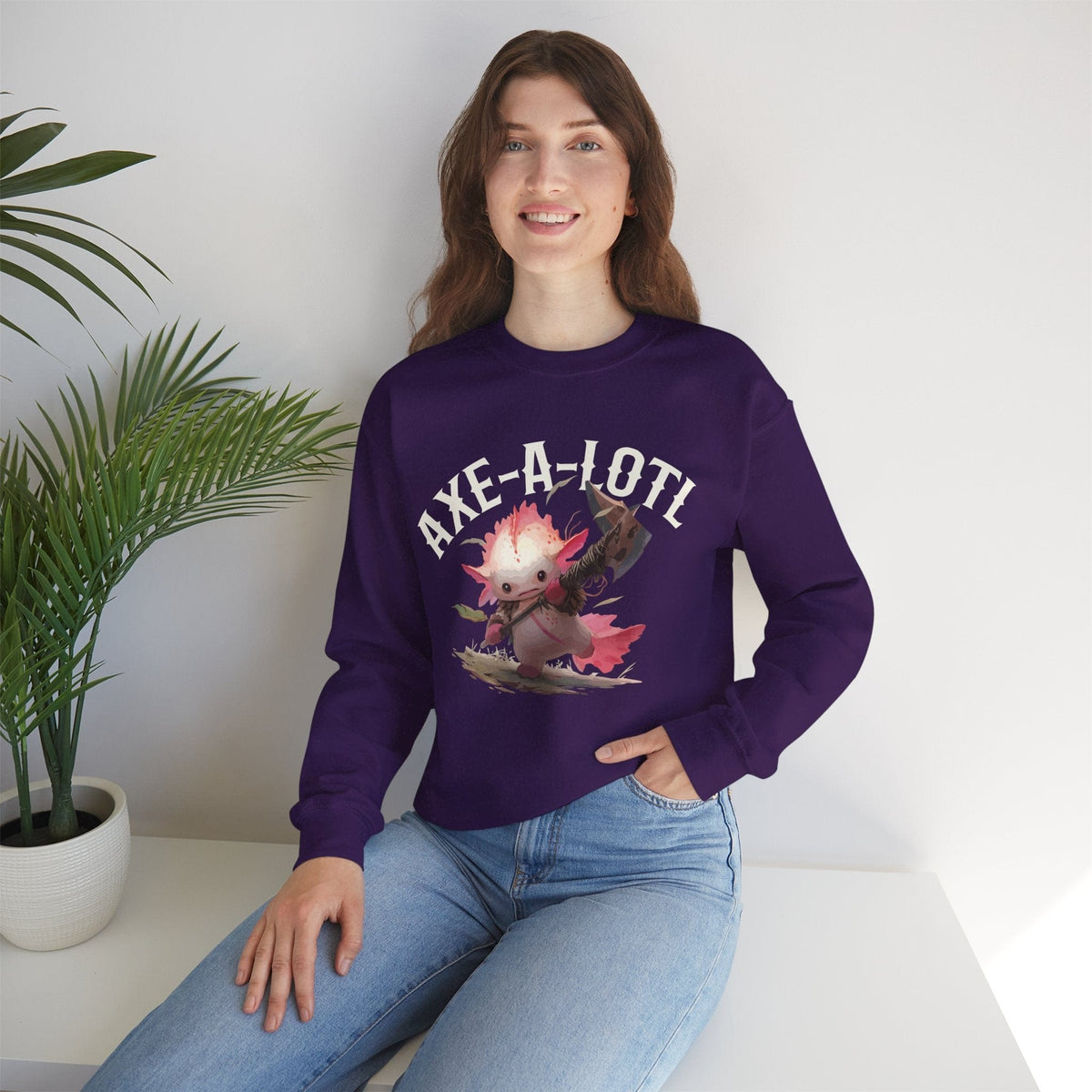Axe-A-Lotl Funny Axolotl D&D Sweatshirt