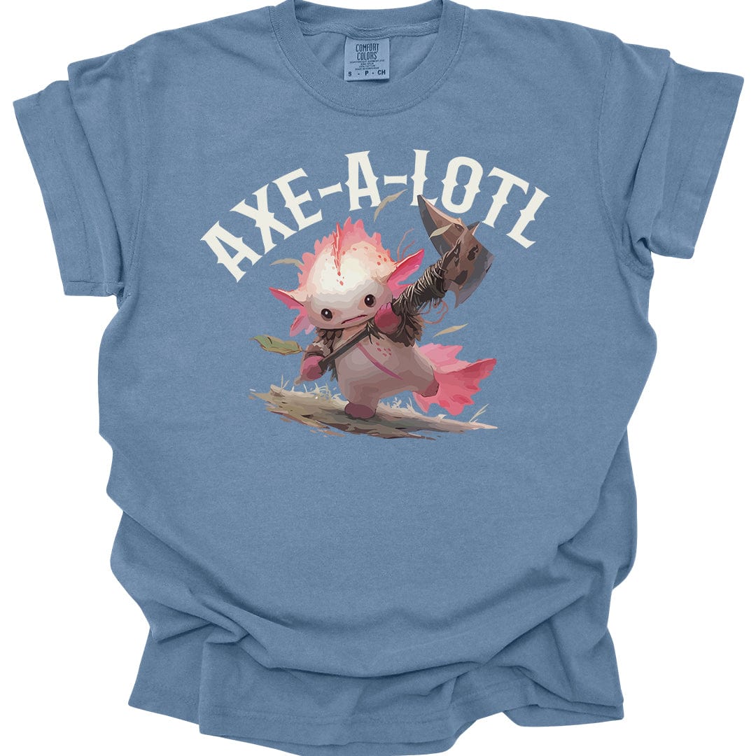 Axe-A-Lotl Funny Axolotl D&D T-Shirt - Comfort Colors