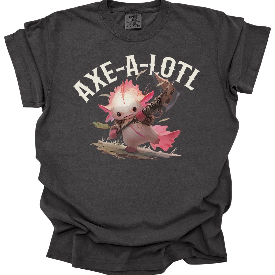 Axe-A-Lotl Funny Axolotl D&D T-Shirt - Comfort Colors