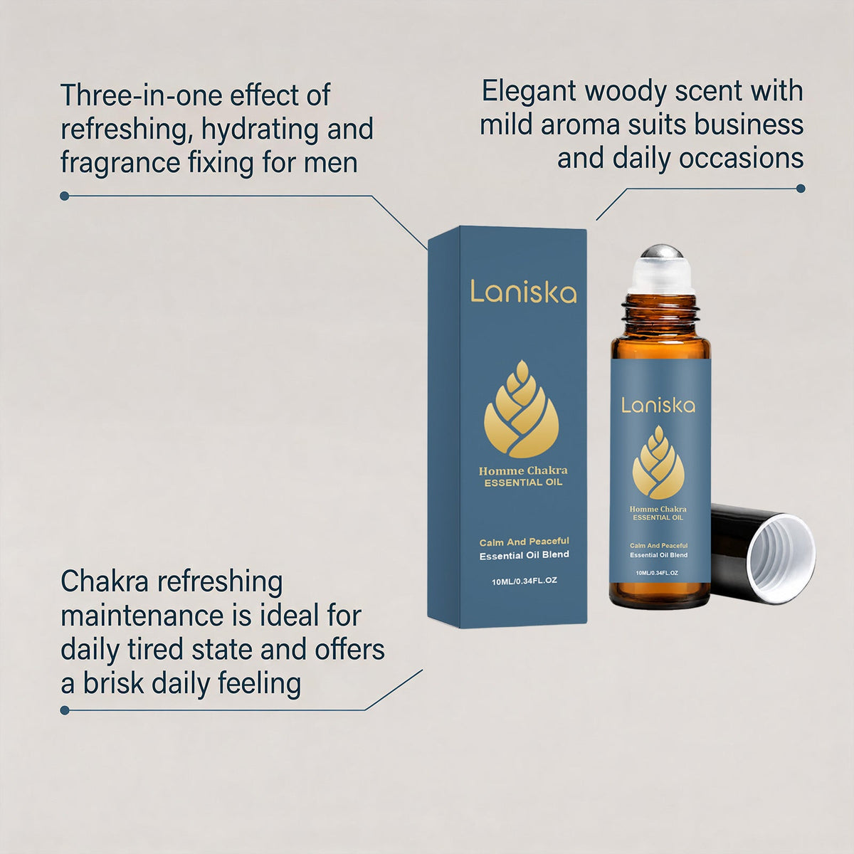 Mens Facial Care Roller Essential Oil