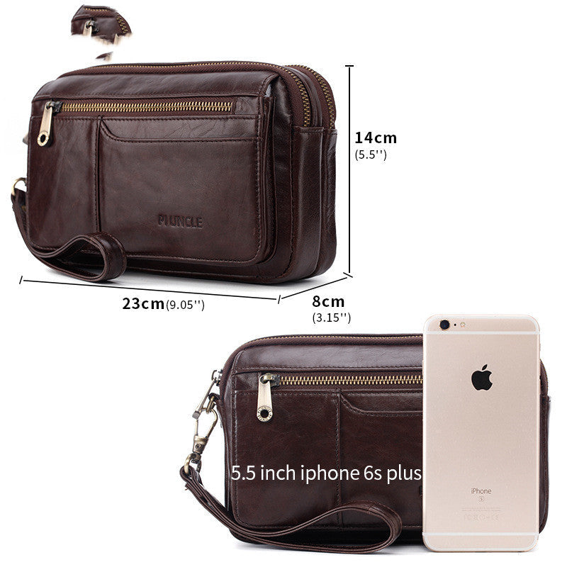 Men's Leather Envelope Clutch Wallet