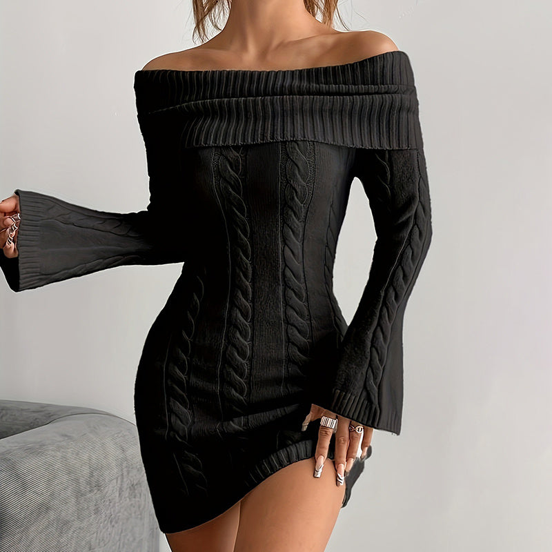 Vestido ajustado sin hombros para mujer