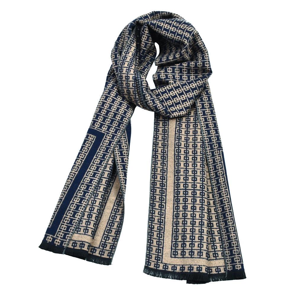 Double-sided Thick Warm Men's Knitted Scarf