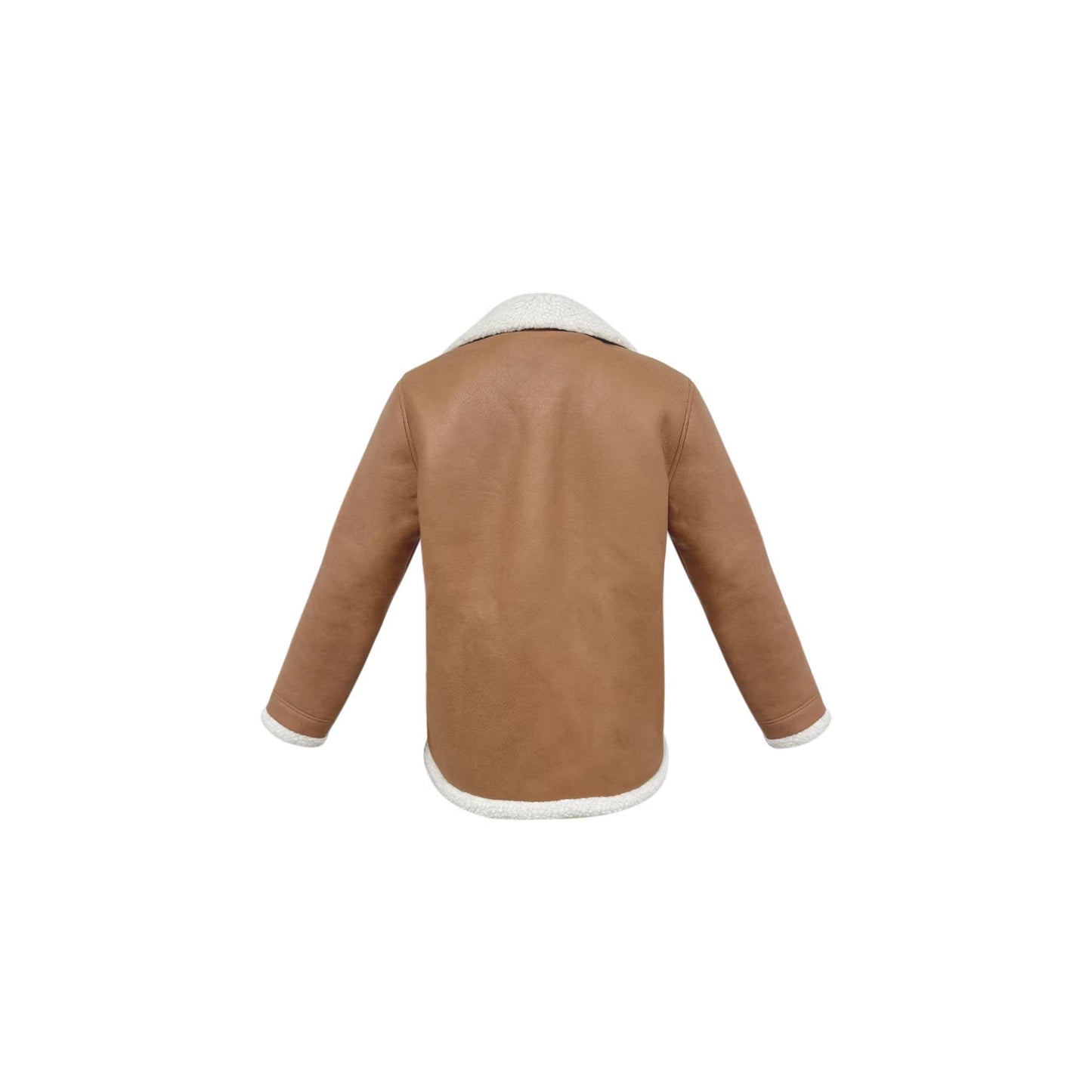 Women's Autumn And Winter Retro Pocket Lapel Button Jacket Fur Coat