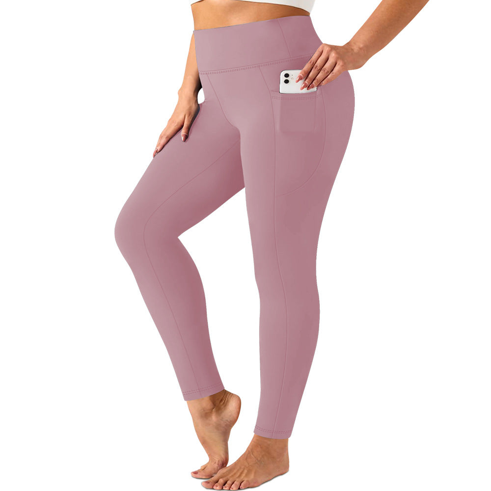 Cross-border European Code Plus Size Yoga Pants Women 300kg High Waist Abdomen European And American Sports High Elastic Tight Plus Size Yoga Pants