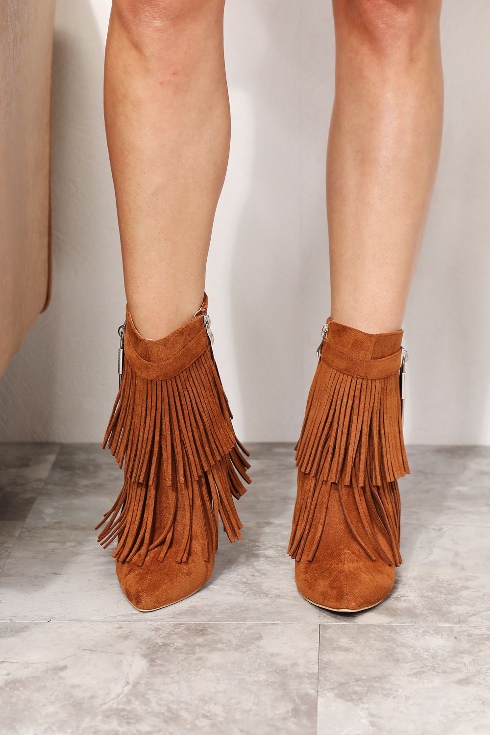Botines de tacón de cuña con borlas para mujer Legend