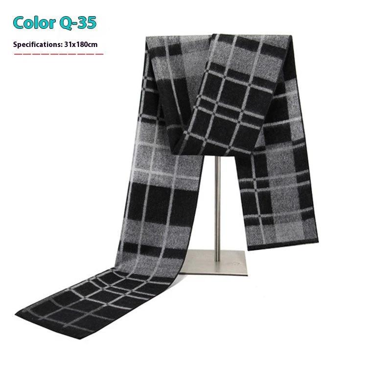 Men's Warm Cashmere-like Striped Scarf
