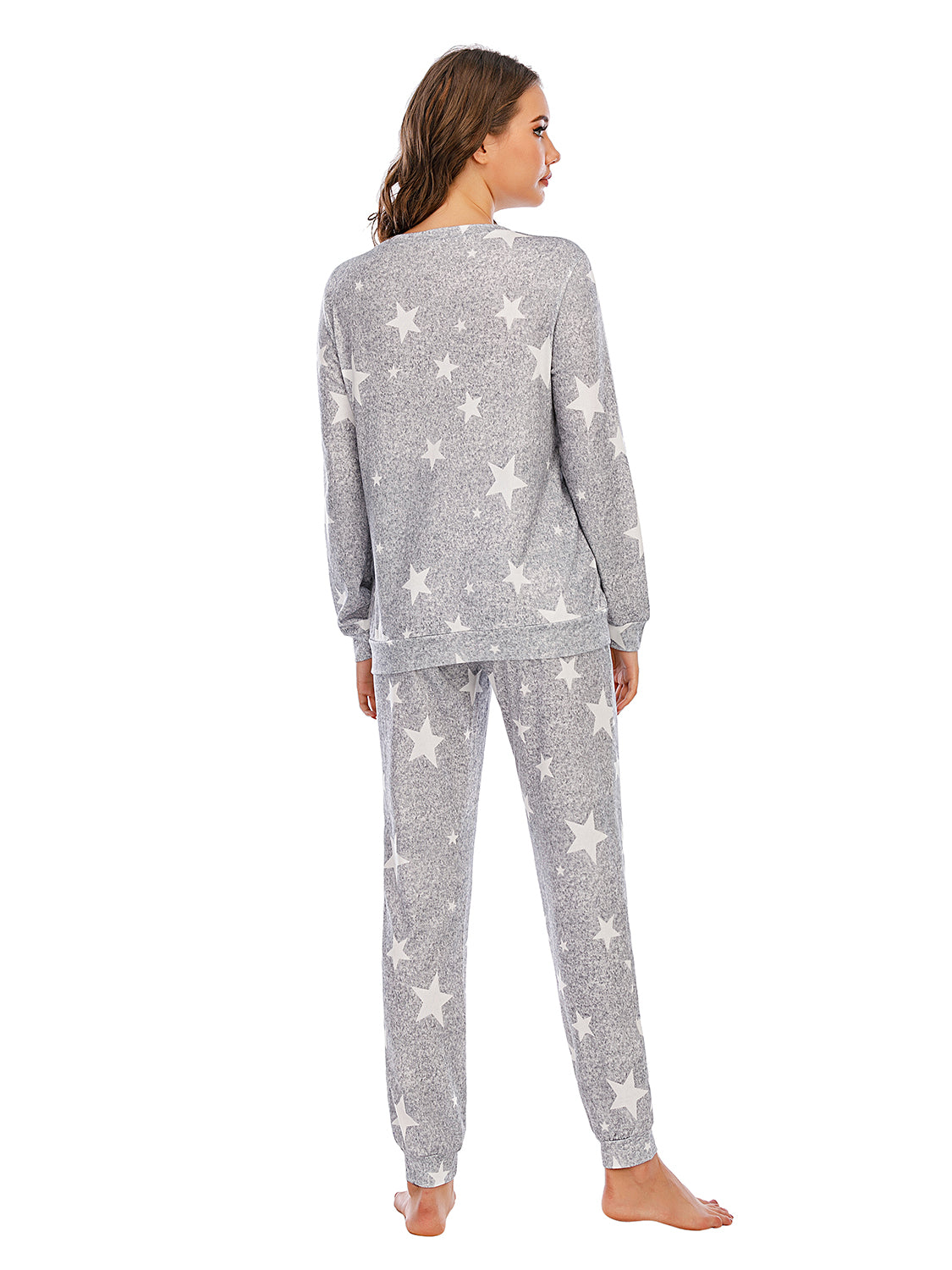 Conjunto de pijama de top y pantalón con estrellas