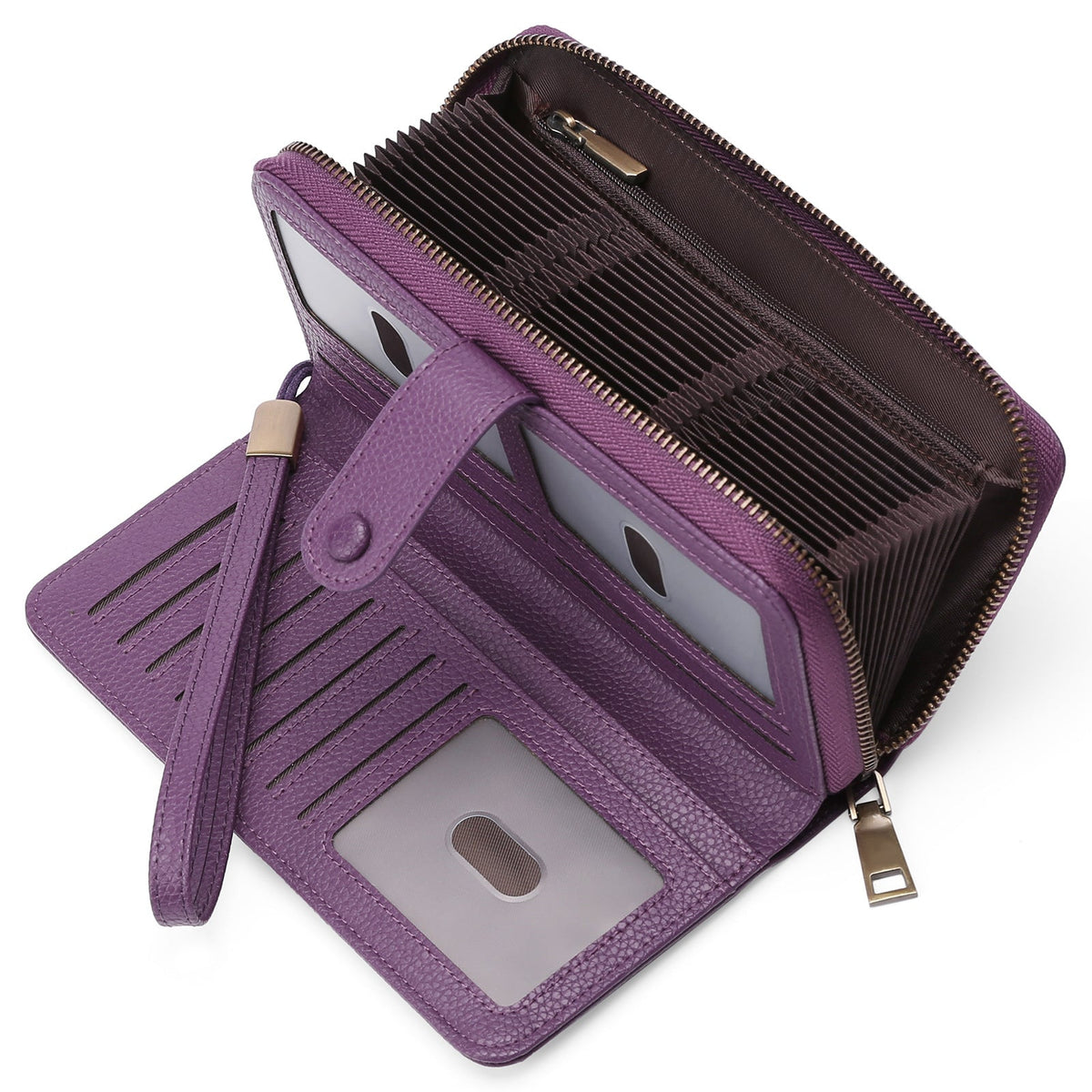 Expanding Card Holder Women's Long Wallet Passport Bag