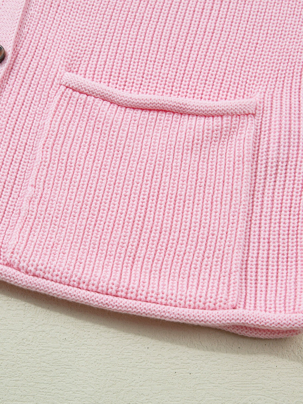 Solid Color Knit V Neck Button Front Sweater Vest