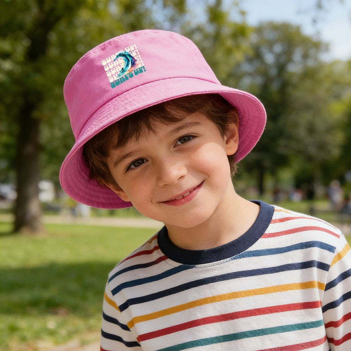 Surf's Up Surfer Design Kid's Bucket Hat | Ships from USA