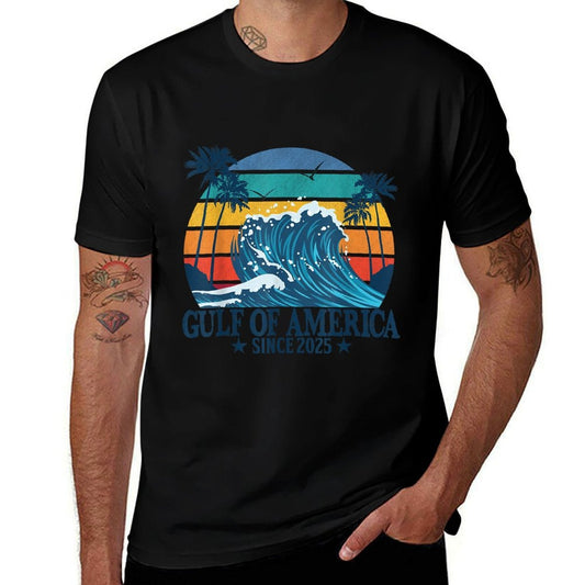 Camiseta de corte ajustado Golfo de EE. UU. América Vintage Playa el Golfo de América