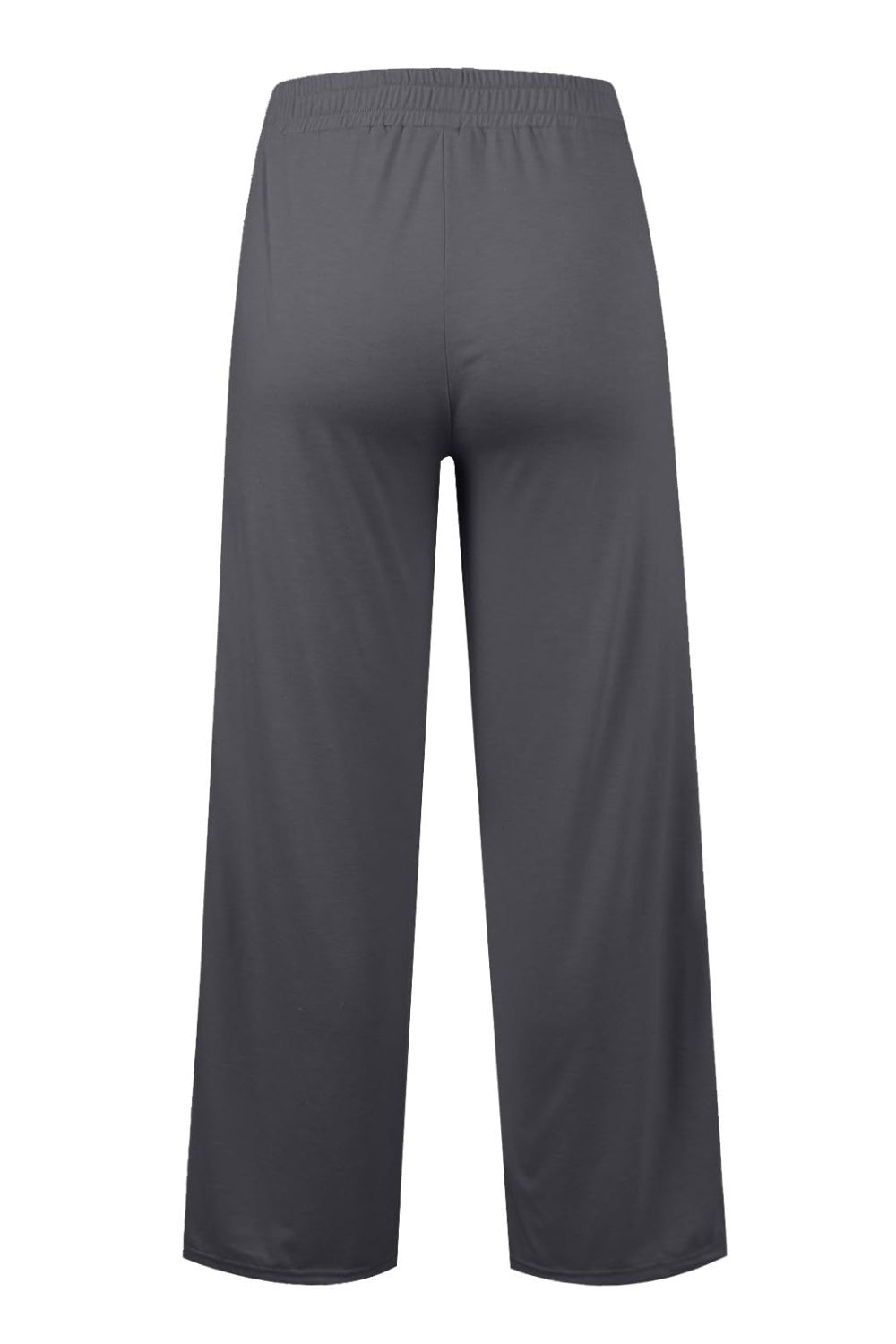 Pantalones de pernera ancha con cintura elástica y cordón ajustable