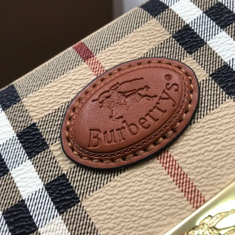 Burberry London Haymarket Check Handle Bag w/ Strap