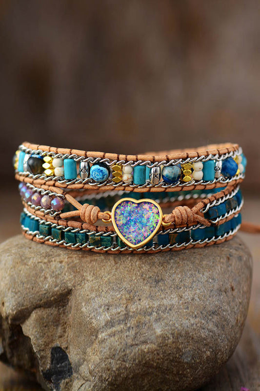 Pulsera de corazón a capas