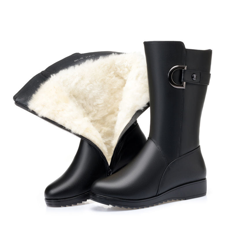 Flat Non-slip Leather Boots