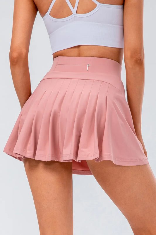 Falda Deportiva Plisada de Cintura Alta